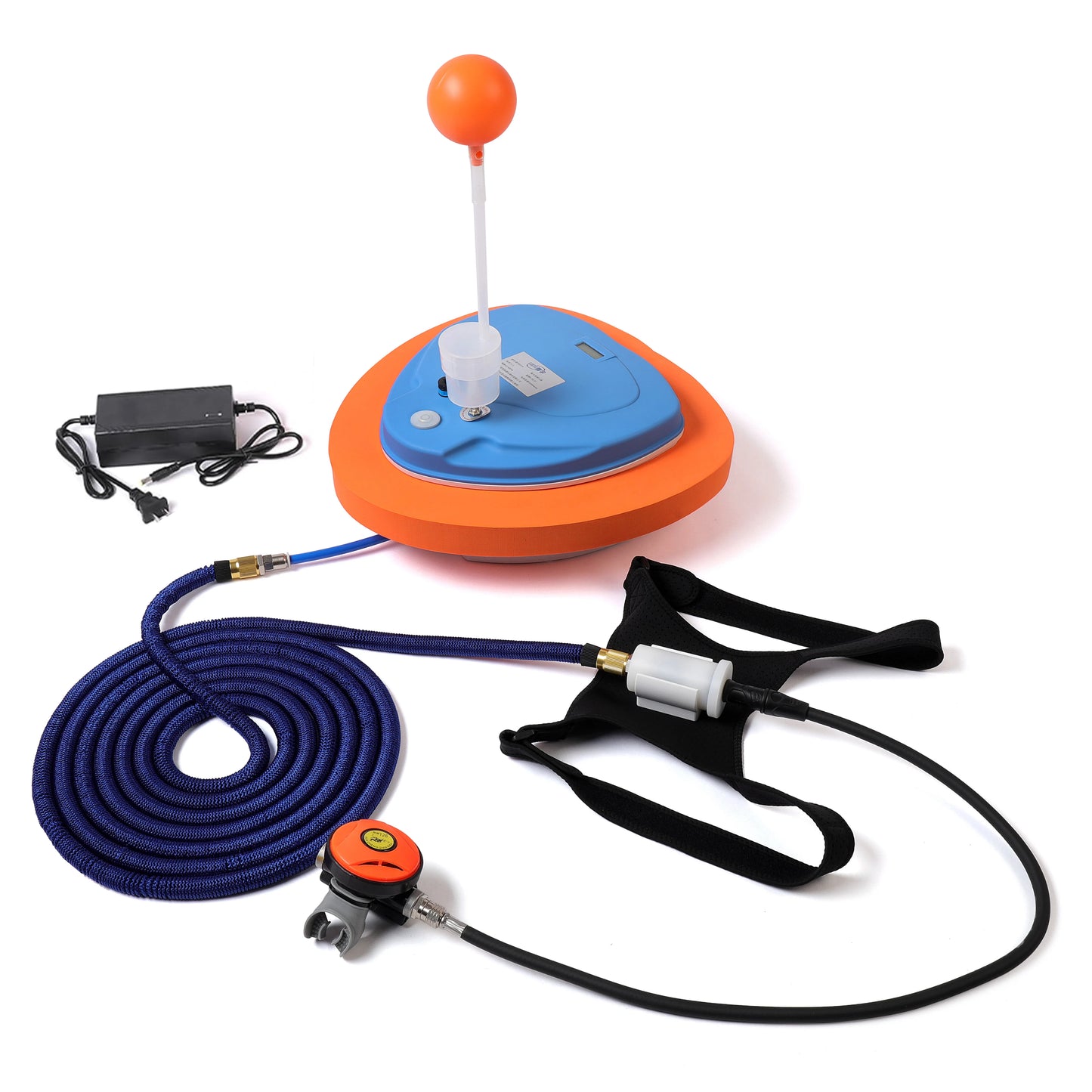 TUDIVING-Scuba Diving Ventilator,Waterproof Portable Rechargeable Scuba Diving Tank with Breathing Regulator,Scuba Diving Gear