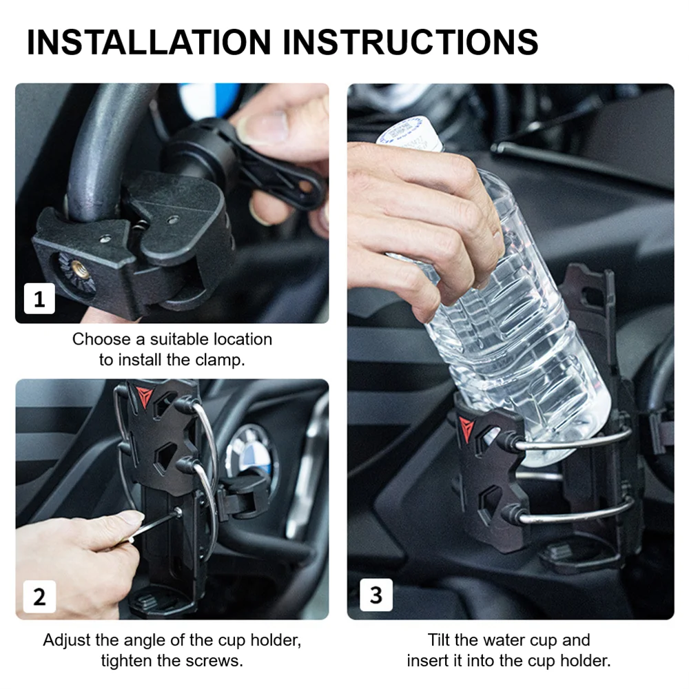 360° Adjustable Handlebar Cup Cage Universal Bike Motorcycle Water Bottle Holder For MTB Road Cycling ADV Motorbike