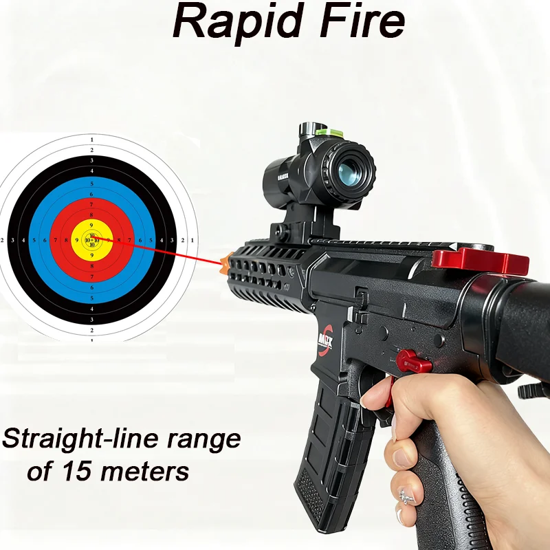 Toy gun, equipped with a long-lasting rechargeable battery - USB charging, plastic rifle design, suitable for indoor and outdoor