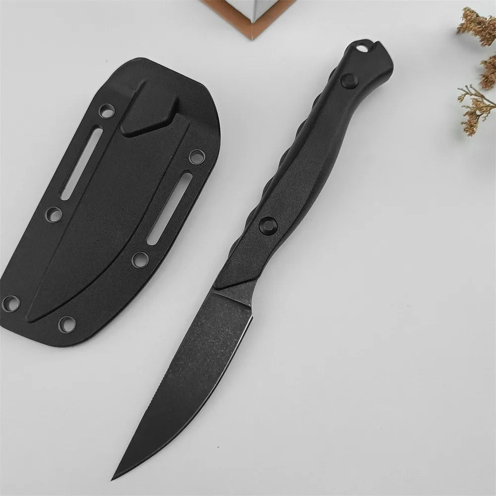 Portable BM 15700 Flyway EDC Pocket Fixed Blade Knife Outdoor Camping Hunting Rescue Small Straight Knife Santoprene Handle