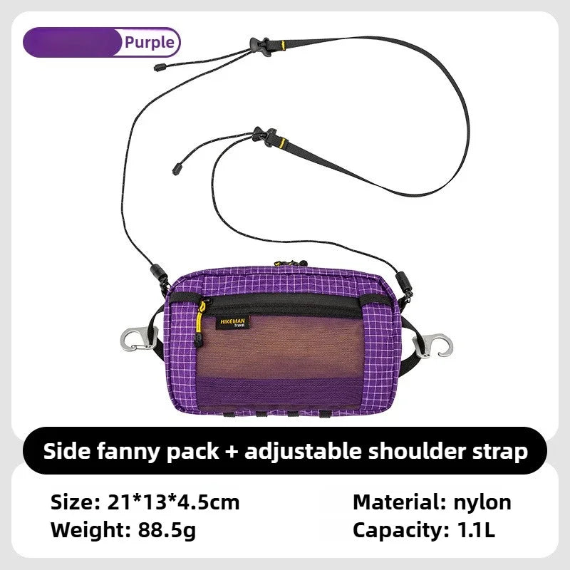 Dyneema Fiber Tactical Waist Pack 1.1L Waterproof Ultralight Storage Bag for Hiking Camping Outdoor Sports Storage Access