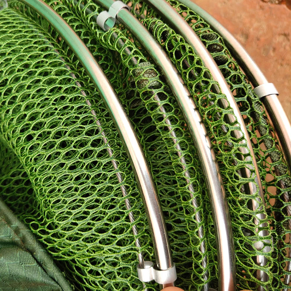 Army Green Fishing Net Bag Small Mesh Glued Fishing Trap Crayfish Mesh Basket Outdoor Carp Fish Tackle Accessories