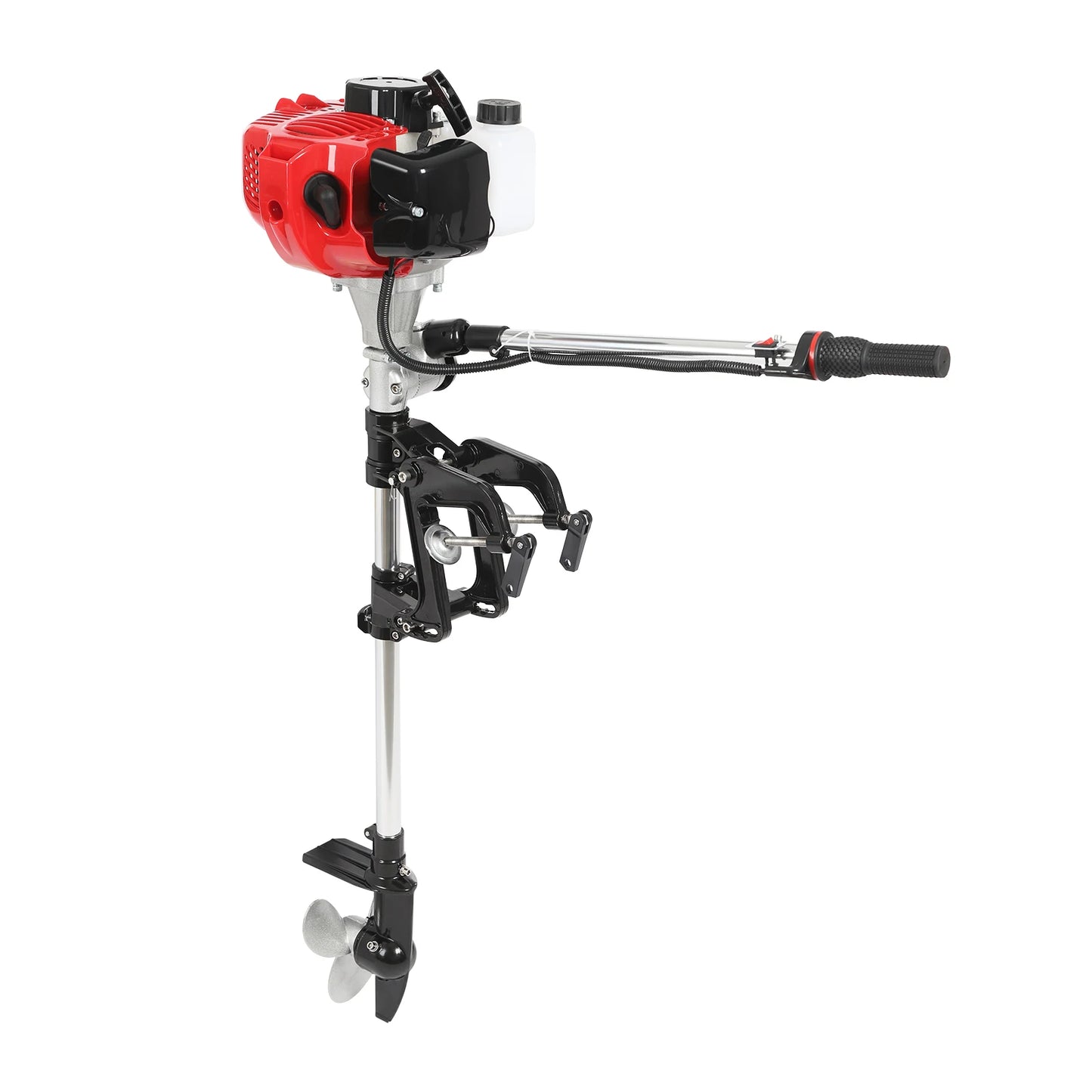 2 Stroke 6 HP 63CC Air-cooled Gasoline Outboard Motor Fishing Engine for Fishing Boat with Outboard Motor Shaft