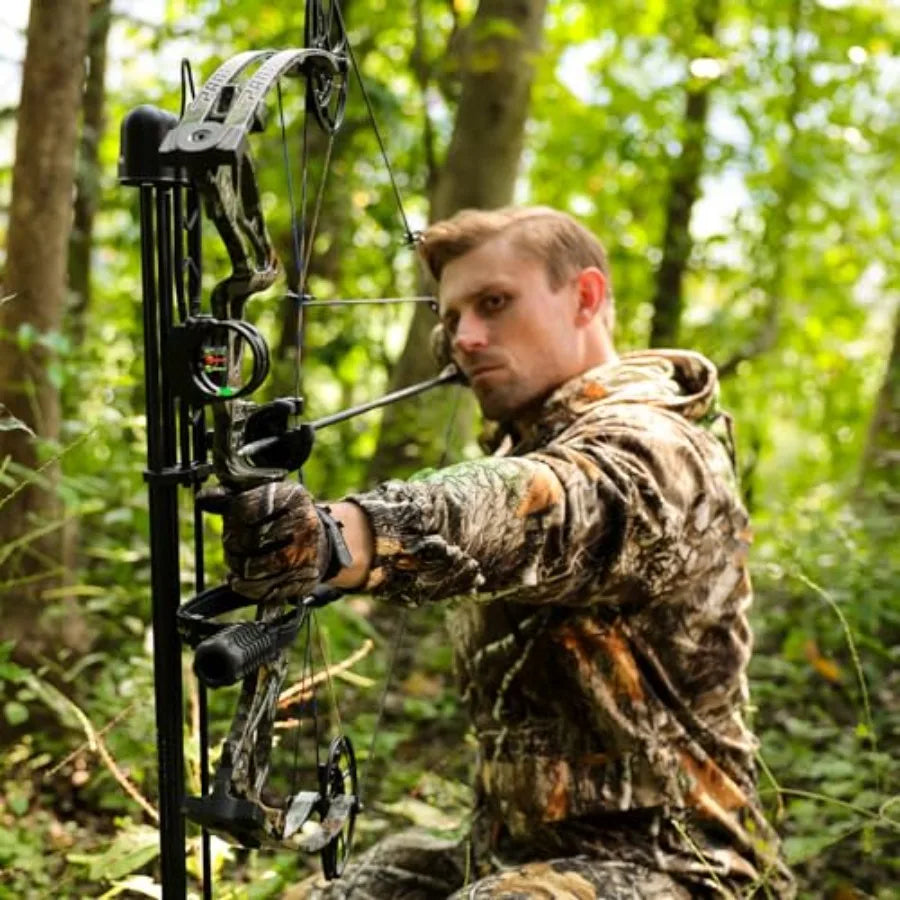 Lightweight Compound Bow Package Fully Adjustable for Adults and Teens23.531 Draw Length 070LBS Draw Weight Up to 320 FPS Limbs