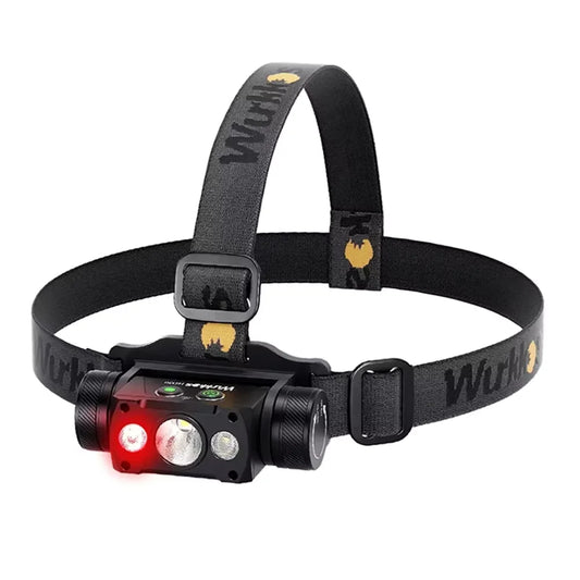 Wurkkos HD50 Headlamp 2A Rechargeable 21700 Headlight 4000lm XHP50.3 HI+LH351D+660nm Red Light Toollamp Magnetic Tail Camp Light