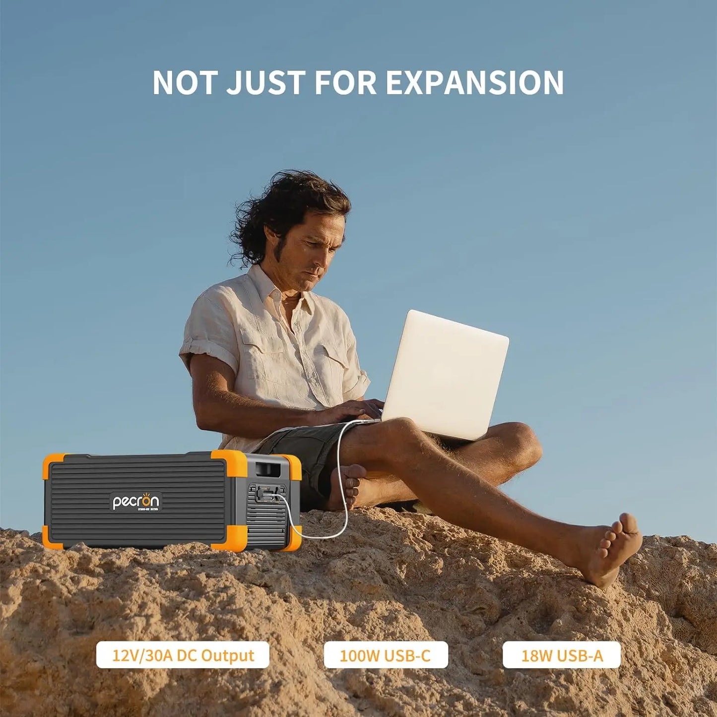 PECRON EP3000-48V 3072Wh Portable Power Station Expansion Battery for E3600LFP Solar Generator for Home Use,  RV, Camping