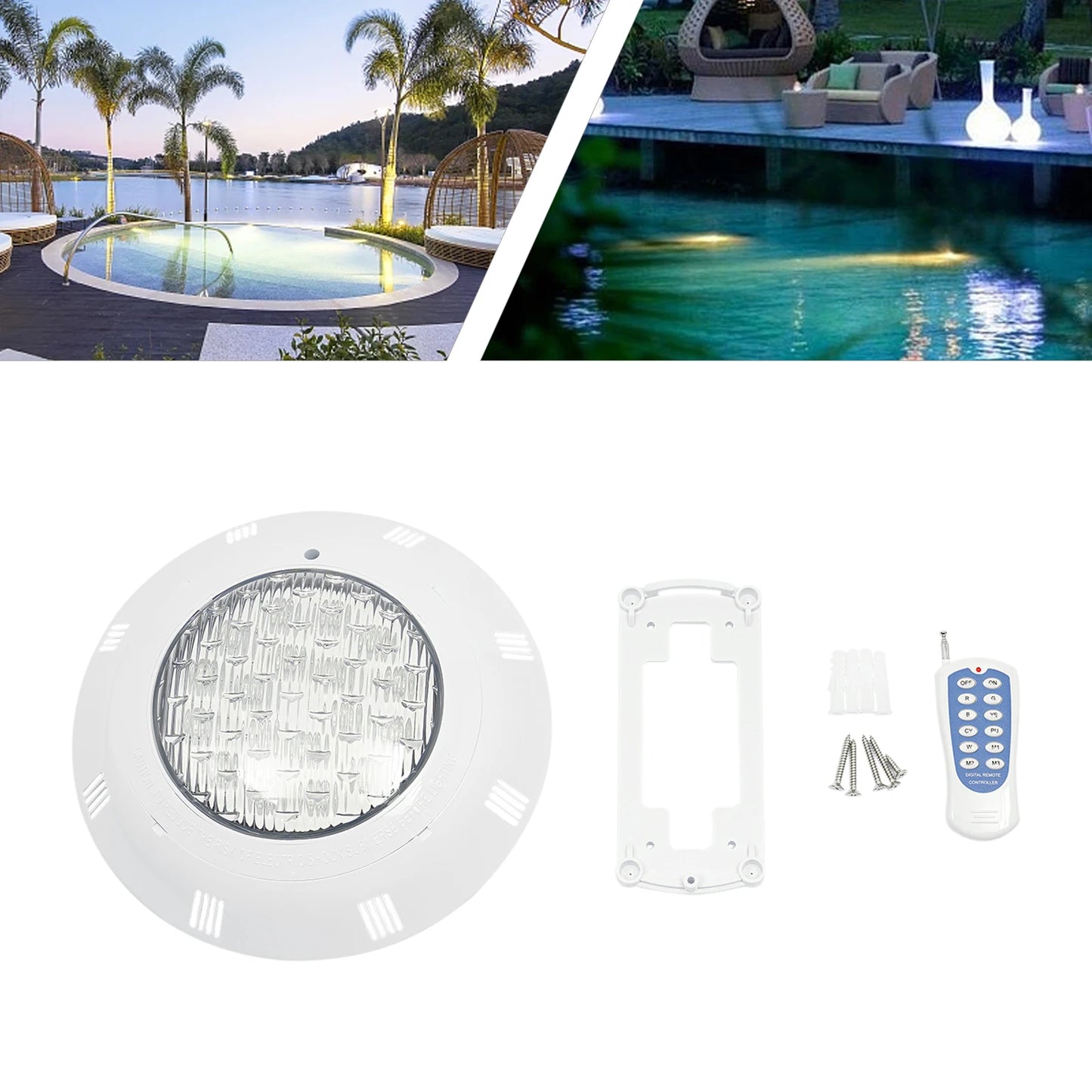 12V 54W Swimming Pool RGB LED Lights Spa Underwater Light Waterproof IP68 Lamp For Swimming Pools,Water Feature Pools,Water Park