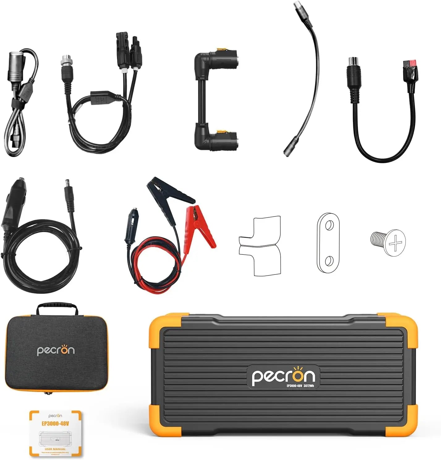 PECRON EP3000-48V 3072Wh Portable Power Station Expansion Battery for E3600LFP Solar Generator for Home Use,  RV, Camping