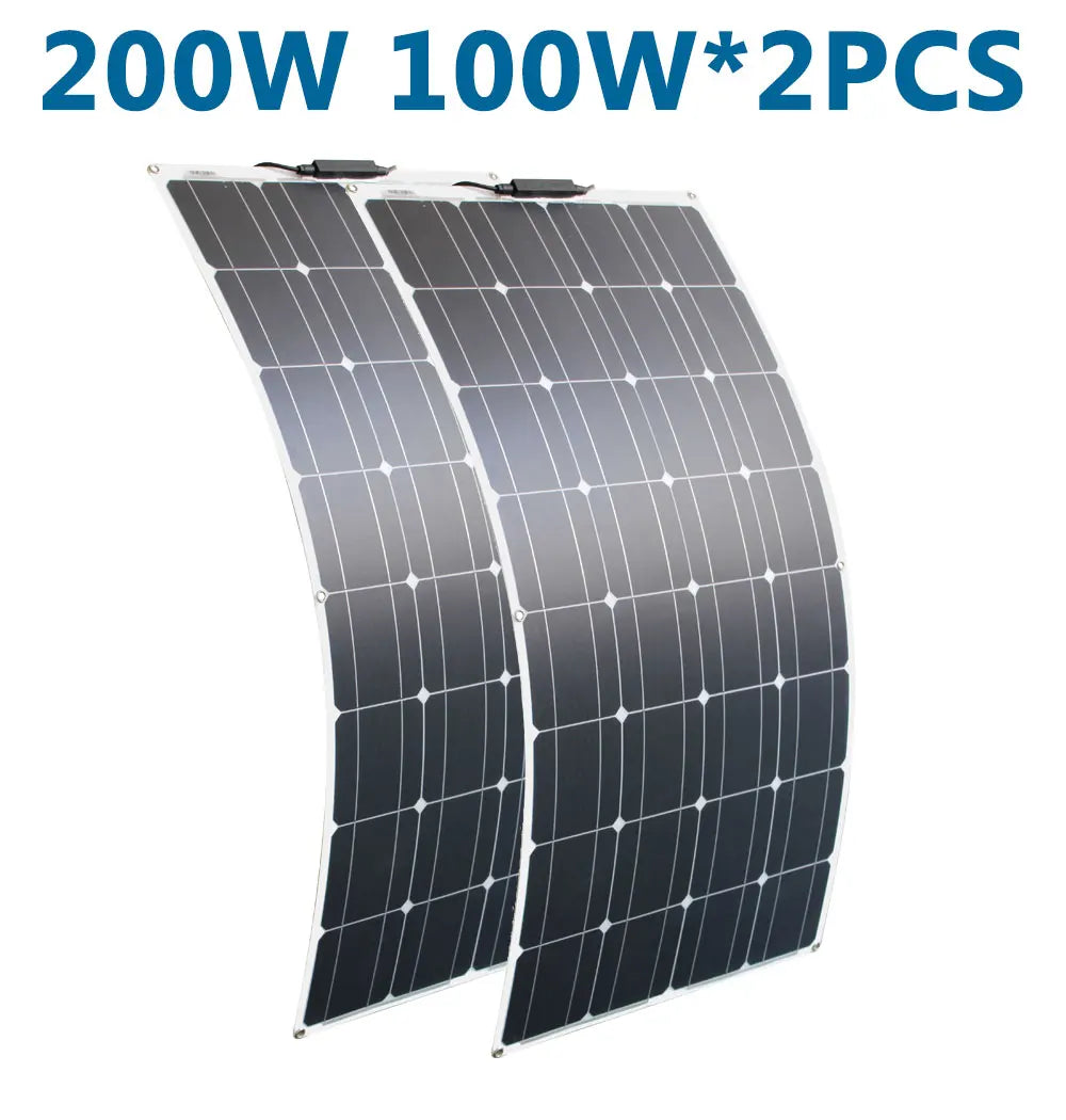 DGSUNLIGHT 100w 200w 12v portable Solar Panel Flexible 18V 800W plate CELLS Monocrystalline silicon
