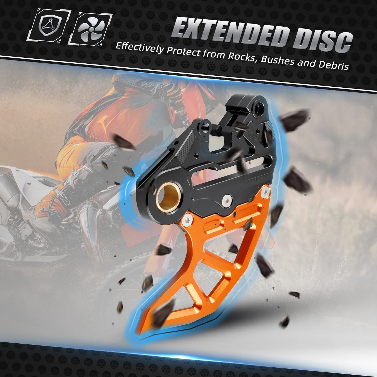NICECNC For KTM EXC 300 2004-2023 Rear Brake Disc Guard For KTM EXC-F 350 SX 125 SXF 450 XCW XCW-F Husqvarna TE 300 GasGas EC300