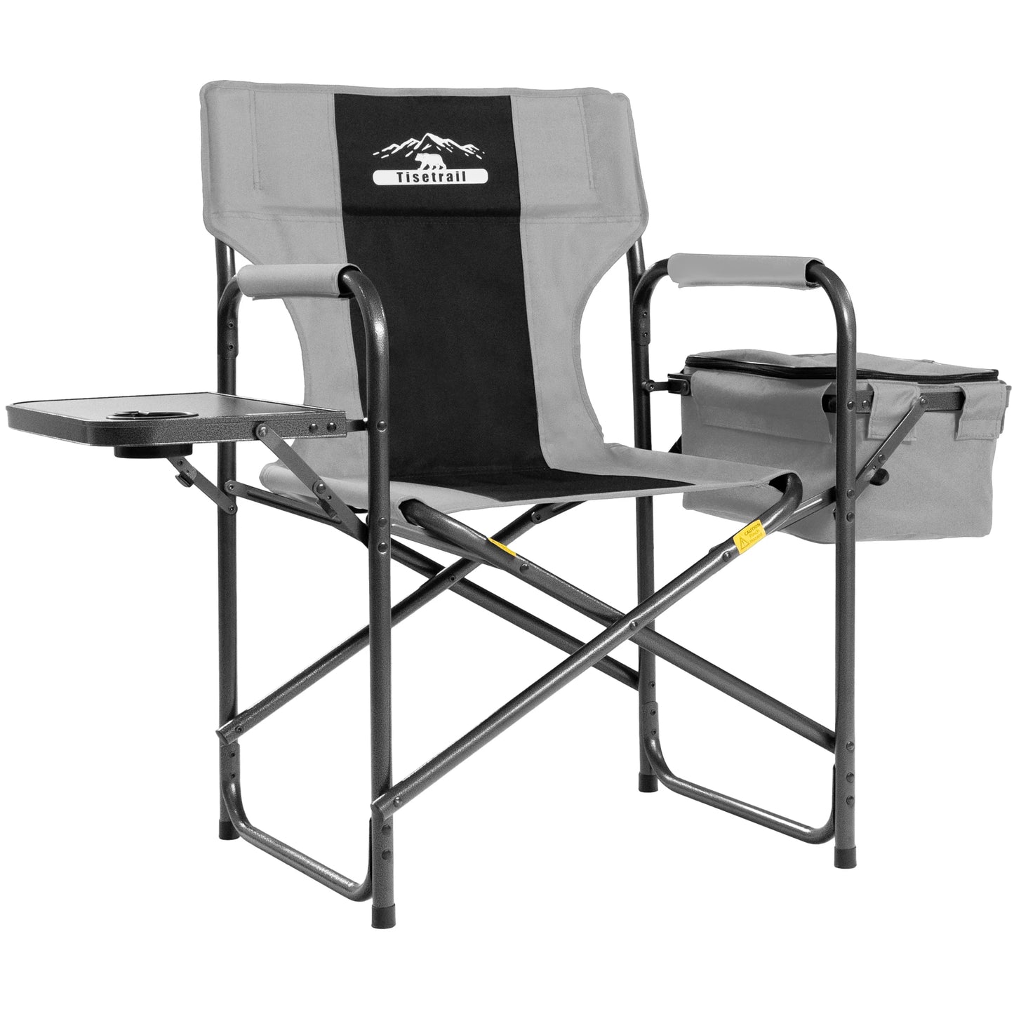 Tisetrail Director Camping Chair with Cooler Bag Camping Directors Chair with Foldable Side Tray Outdoor Lawn Chair