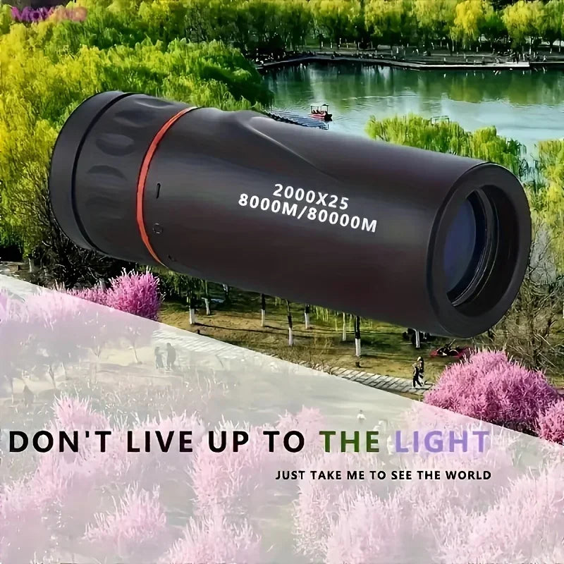 2000X25 High Magnification High-Definition Binoculars, Mini Portable Outdoor Travel Professional Telescope