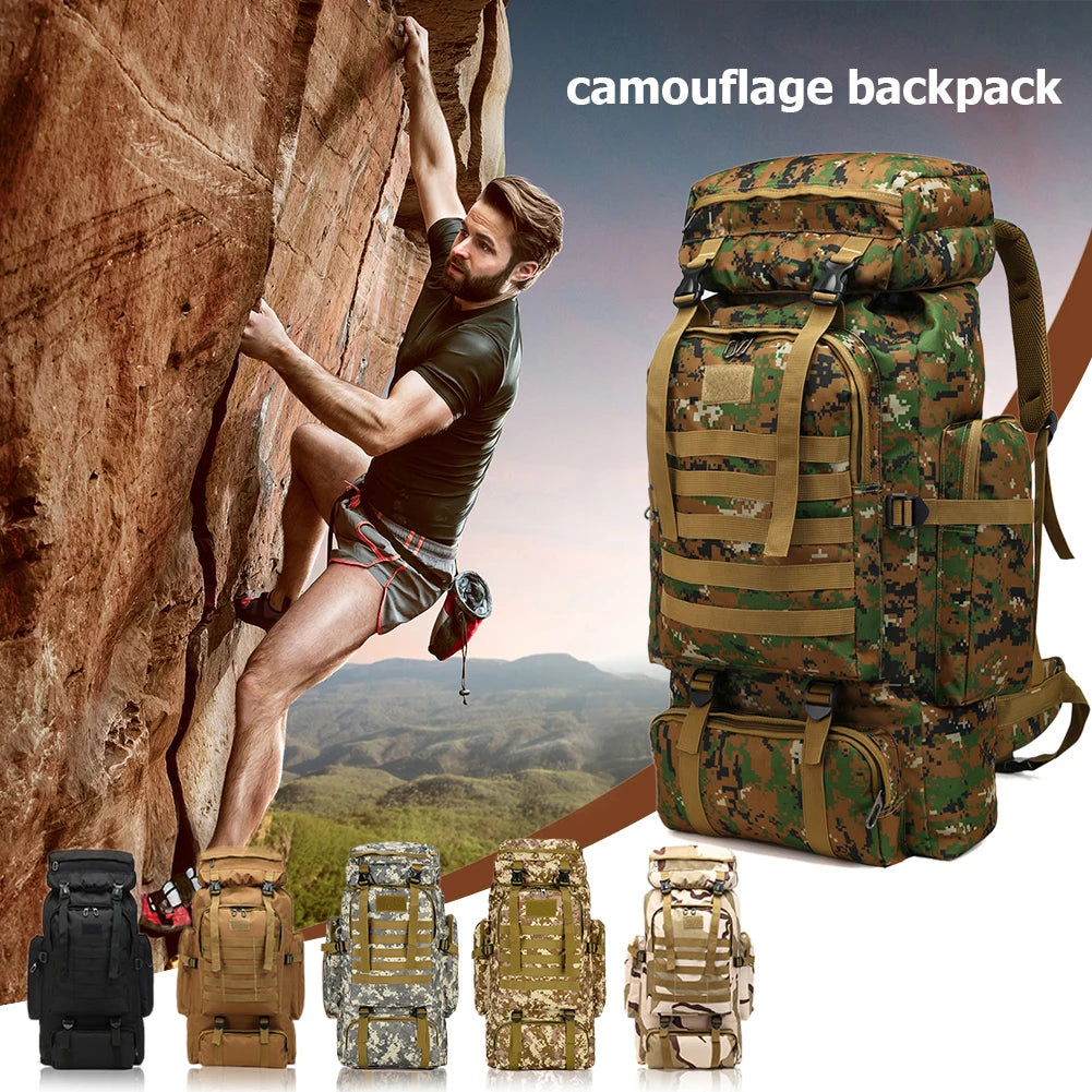 80L Tactical Backpack Outdoor Military Rucksacks Tactical Sports Camping Hiking Trekking Fishing Hunting Knapsack