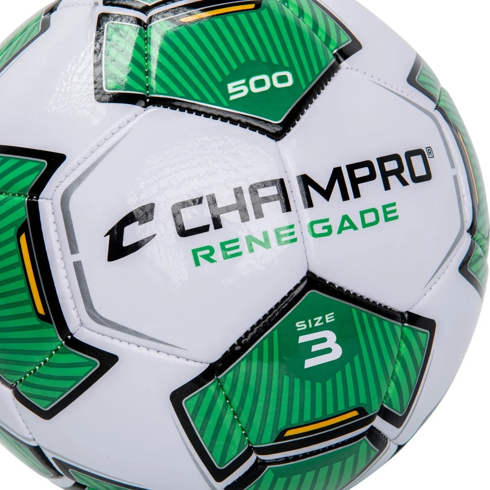Durable Soccer Ball Size 3 Youth Practice Shiny Synthetic Leather Machine Stitched Air Lock Butyl Bladder Longevity