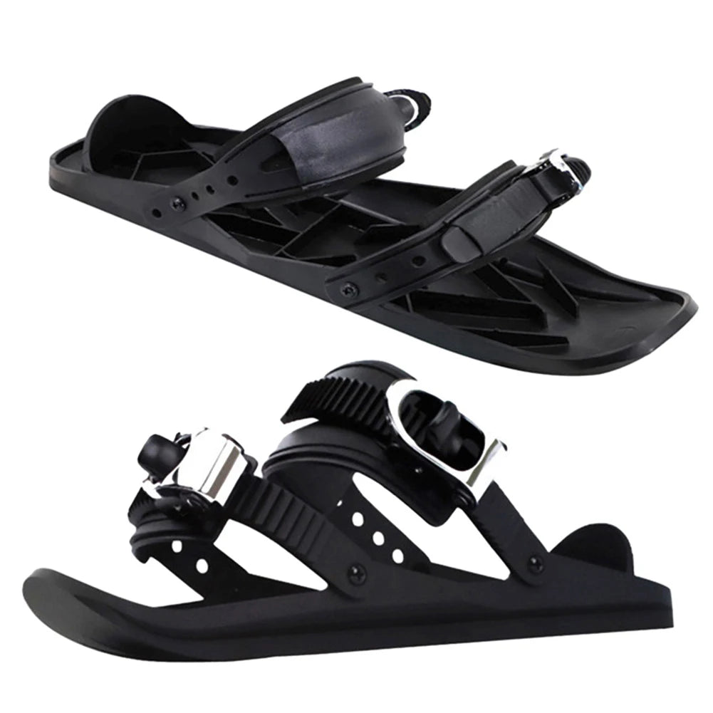 Mini Short Ski Skates Snowboard Boots Skiboards Adjuatable Short Shoe Snowblades for Winter Outdoor Sports