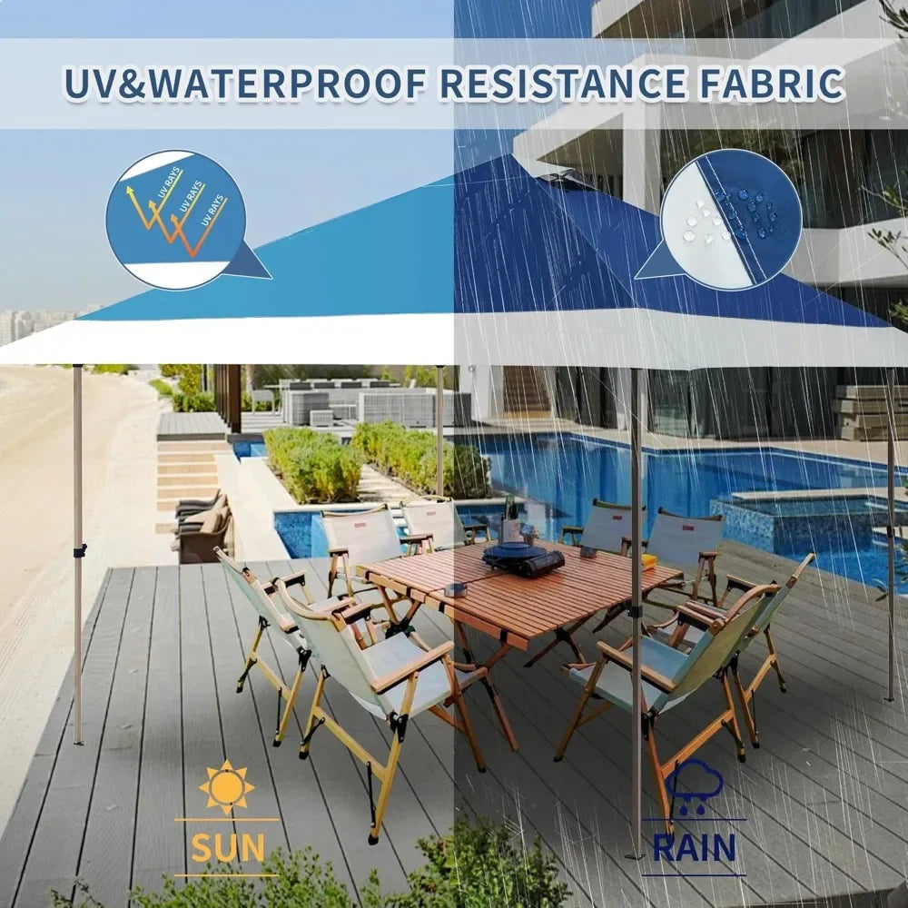 13x13 Instant Easy Pop Up Canopy,Portable Commercial Gazebo Camping Gazebo Tent Shelter with Wheeled Roller Carry Bag, Bonus We