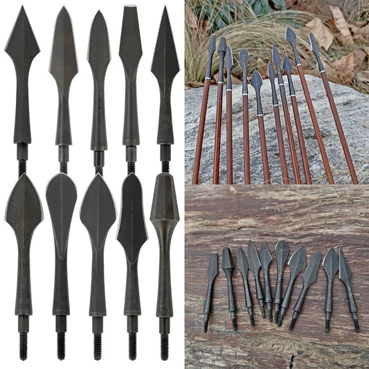 6pcs Archery Arrowsheads Traditional Broadhead Hight Carbon Steel Arrow Tips Recurve Compound Bow Shooting Hunting Accessories