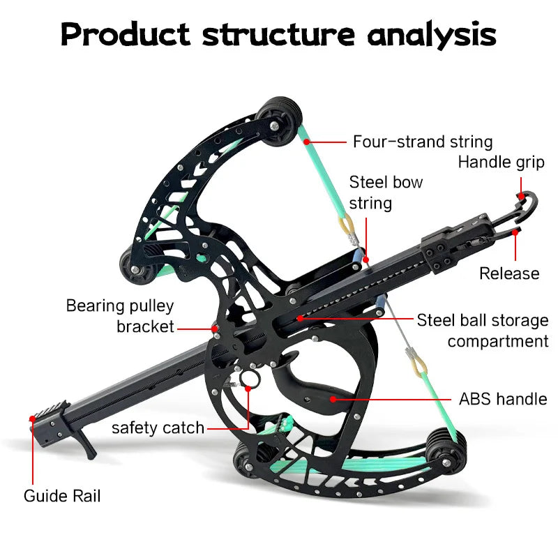 Upgraded third-generation Veyron all-metal composite bow, with a 50-shot capacity, suitable for practice and hunting