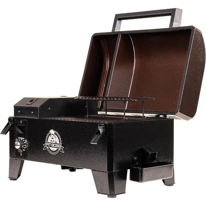 Table Top Wood Grill With Temperature Control, Mahogany