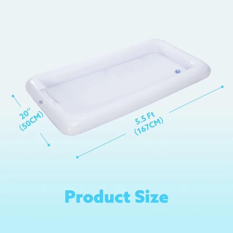 JOYFY 3 Pack Inflatable Serving Bars Cooler Ice Buffet Salad Serving Trays Food Drink Holder for Summer Picnic Beach Pool Party