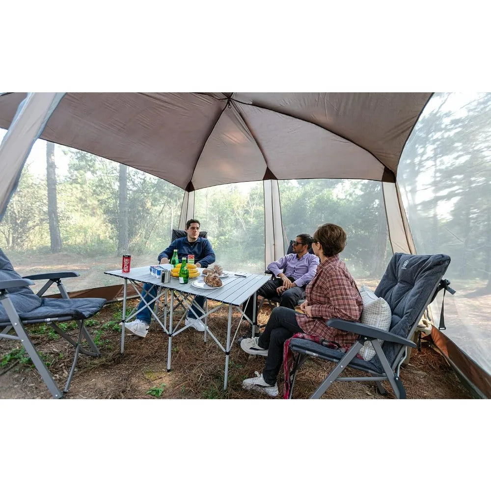 12' x10' Screen House Tent Netted Canopy Mesh Tents for Camping 8-10 Person Sun Shelter