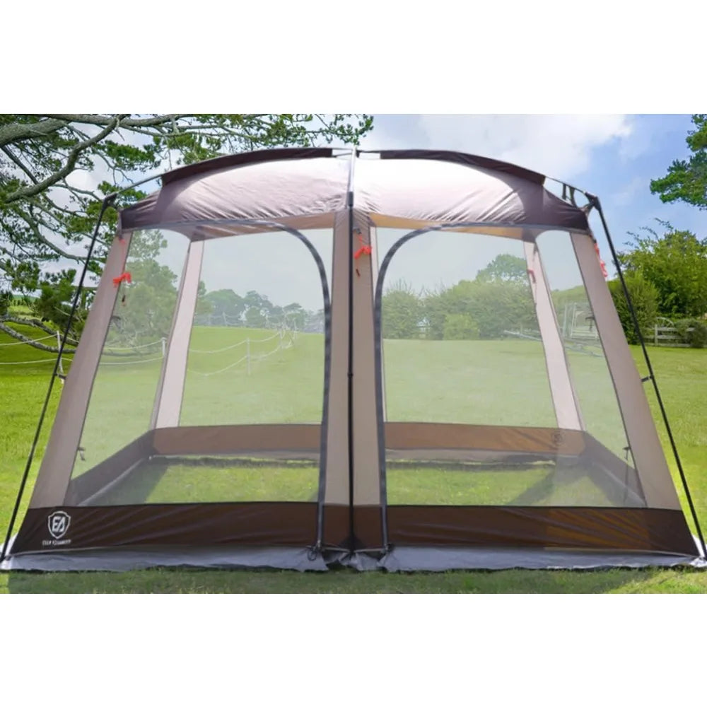 12' x10' Screen House Tent Netted Canopy Mesh Tents for Camping 8-10 Person Sun Shelter