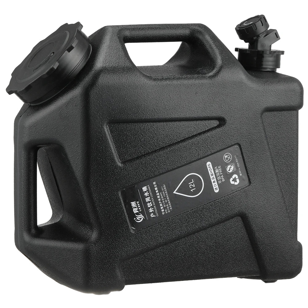 12L Camping Water Container No Leakage Emergency Water Can BPA Free Large Capacity Outdoor Hiking Accessories