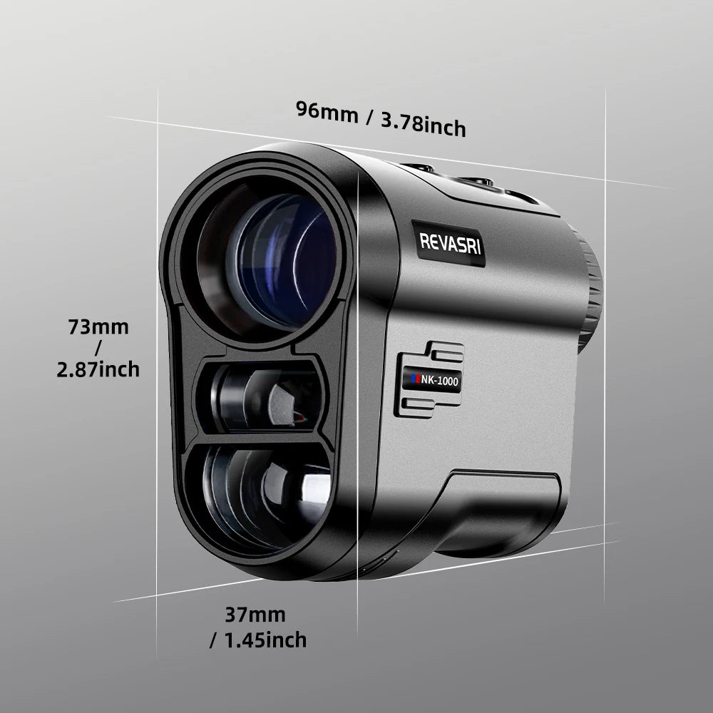 REVASRI 1000Yards Golf Rangefinder, 6x Magnification , Flag-Lock Vibration, and Slope-Compensated Distance Function for Golfers