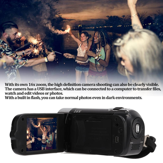 Video Camera Camcorder 2.7inch Color Screen Digital Video Camcorder Portable 16X Zoom Full HD 1080P for Gifts for Kids Family