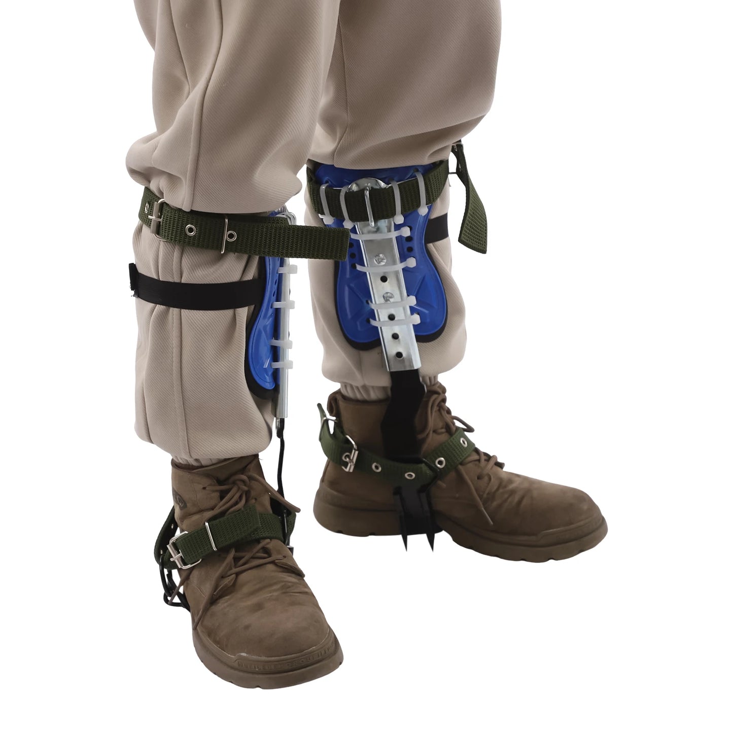 Adjustable Tree Climbing Spikes 330LBS Load Steel Climbing Gear with Safety Belt/Rope for Outdoor/Fruit Picking