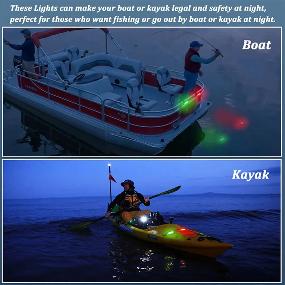 LED Boat Navigation Light Type-C Charging Boat Signal Lamp 4 Modes Sailing Signal Lamp for Marine Yacht Kayak Sailboat