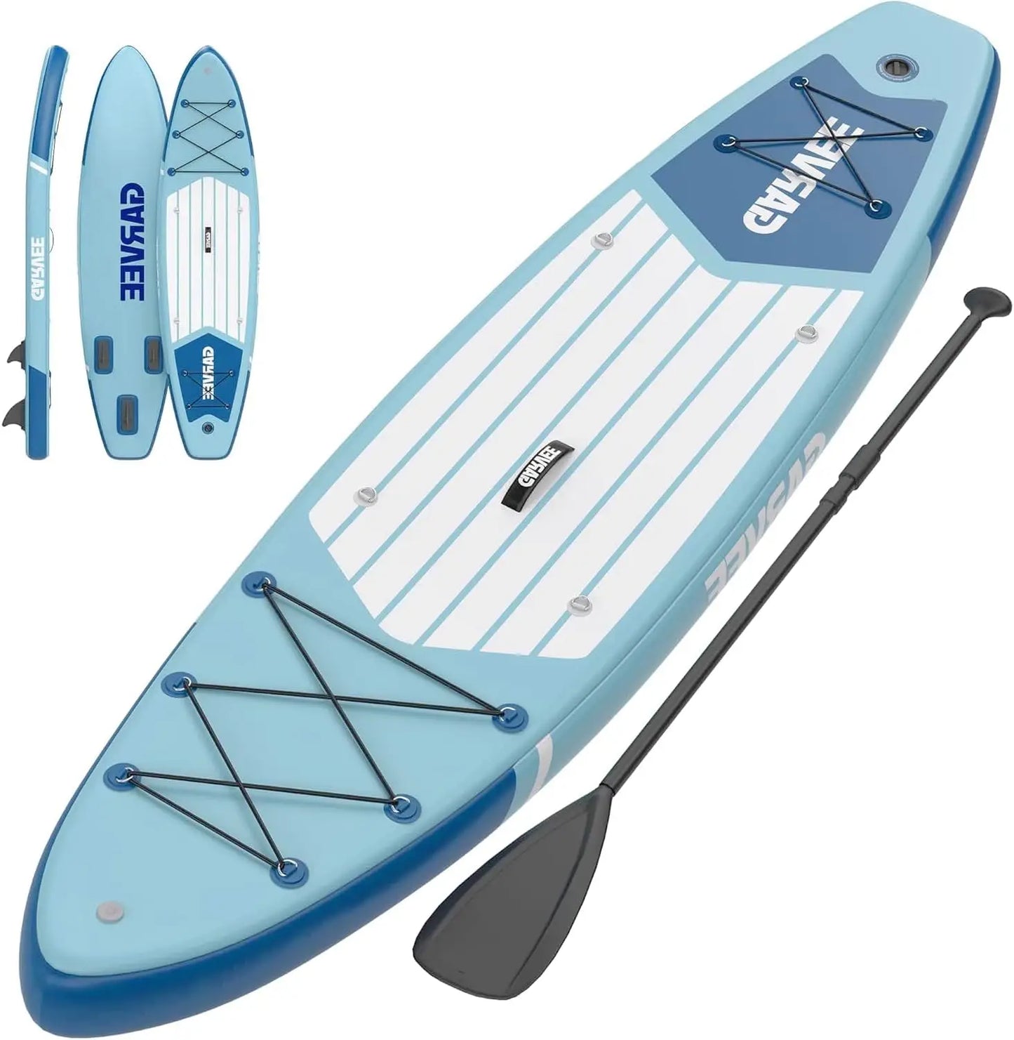Inflatable Stand Up Paddle Board, 10.6Ft 11Ft Paddle Boards with Premium Accessories, Non-Slip EVA Deck, Ultra-Light Carry Bag
