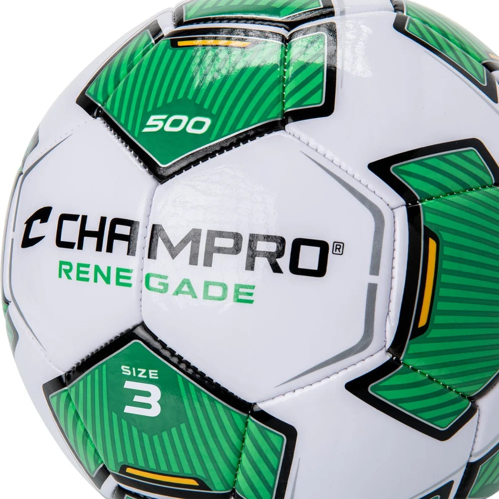 Durable Soccer Ball Size 3 Youth Practice Shiny Synthetic Leather Machine Stitched Air Lock Butyl Bladder Longevity