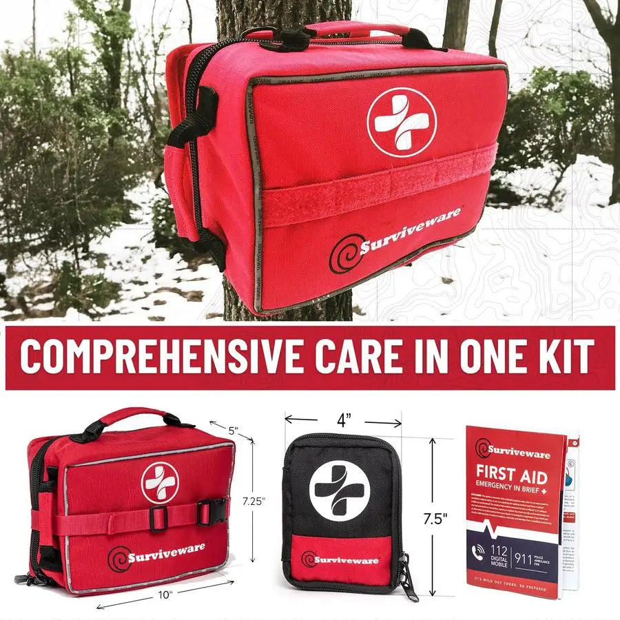 238 Pcs Comprehensive Premium Survival First Aid Kit Medical Emergency Kit for Travel Camping Gear, Home Essentials amp Outdoor
