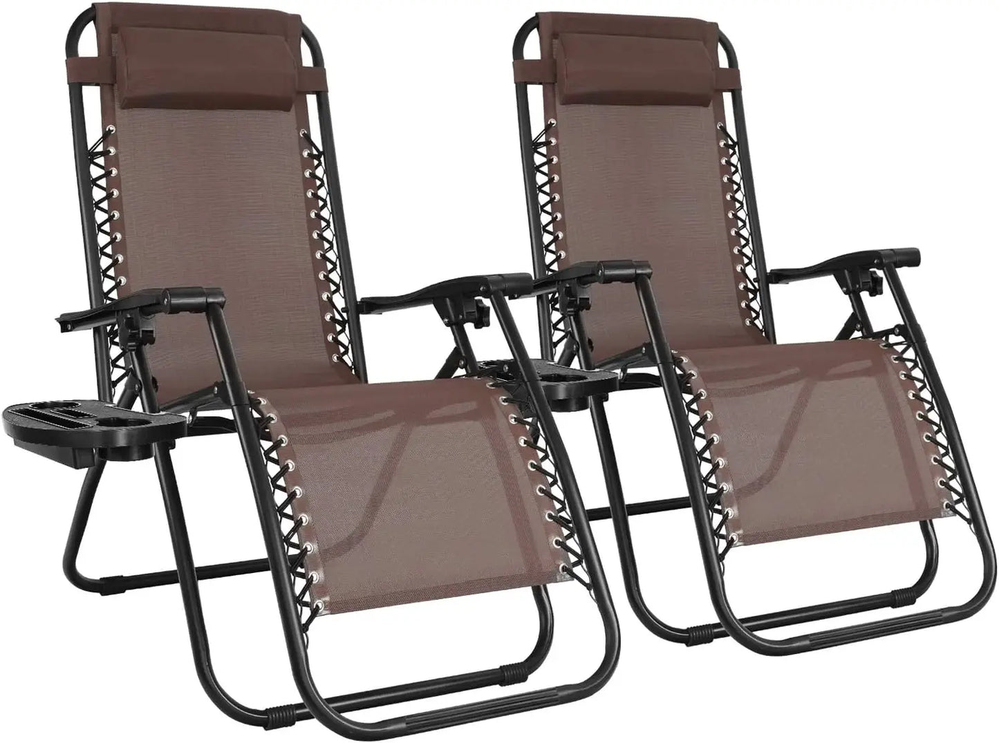 Flamaker Patio Zero Gravity Chair Outdoor Folding Lounge Chair Recliners Adjustable Lawn Lounge Chair with Pillow for Poolside