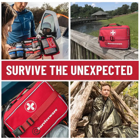 238 Pcs Comprehensive Premium Survival First Aid Kit Medical Emergency Kit for Travel Camping Gear, Home Essentials amp Outdoor