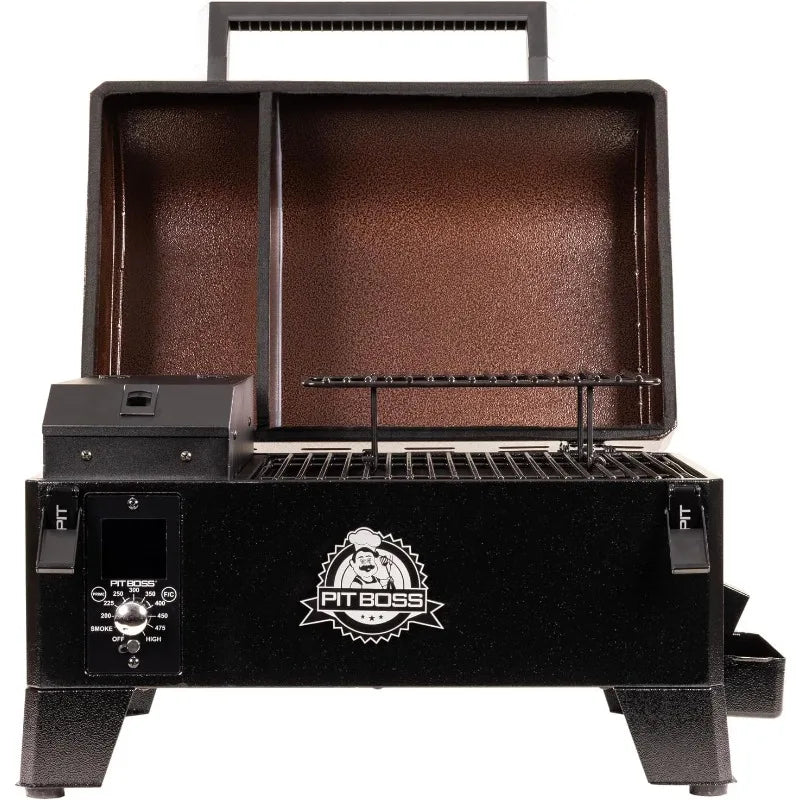 Table Top Wood Grill With Temperature Control, Mahogany