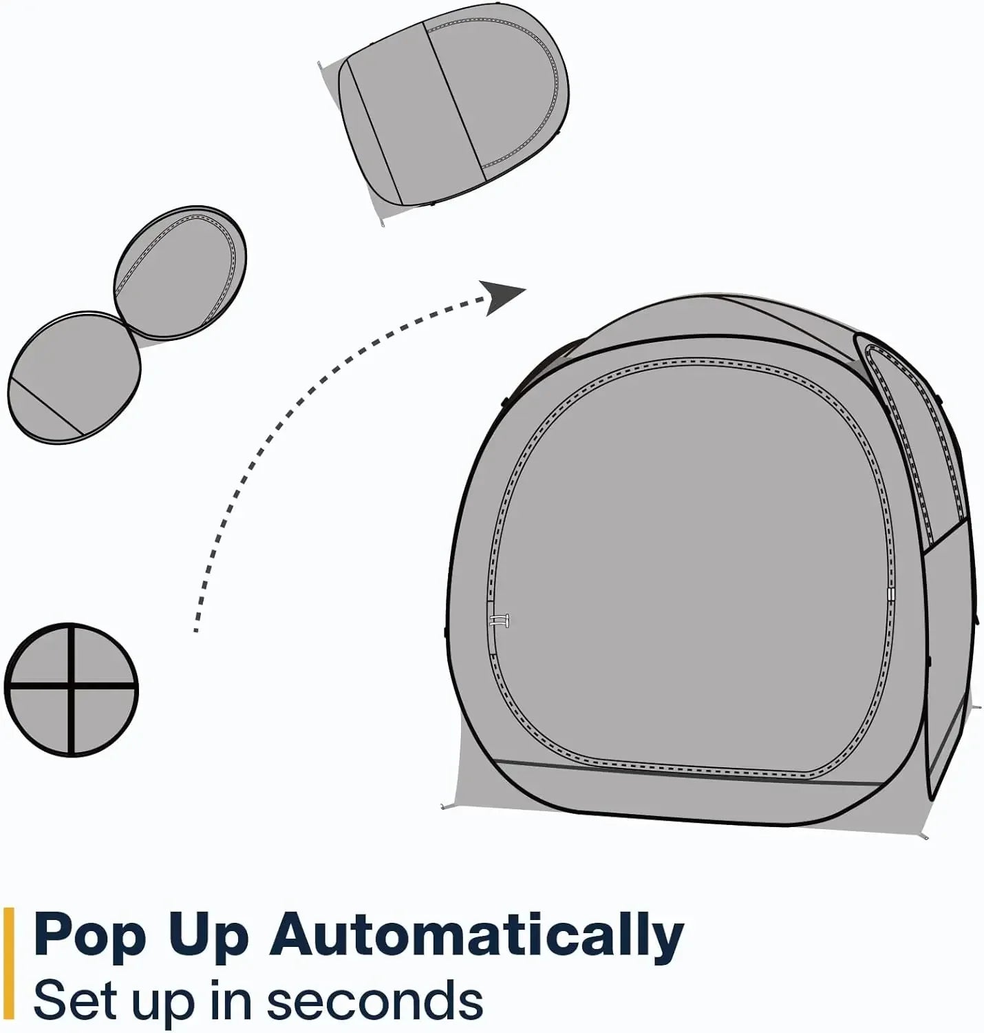 EighteenTek Pod All Weather Sports Tent with Attached Floor, Instant Outdoor Bubble Tent, Rainproof Camping Sun Shelter