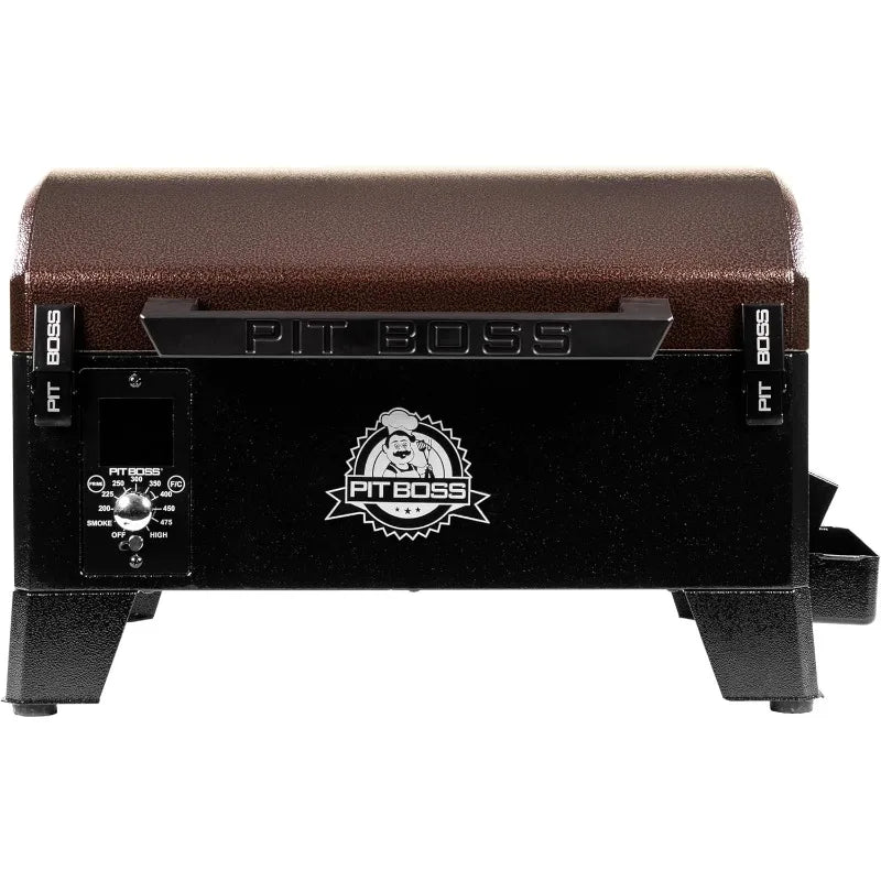 Table Top Wood Grill With Temperature Control, Mahogany