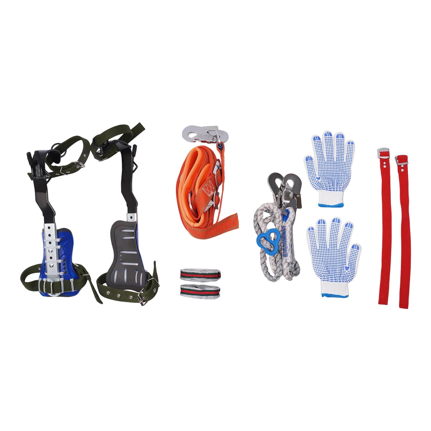 Tree Climbing Spikes Set for Tree Work Adjustable Tree Climbing Gear Set Climbing Spike Tree Climbing Tool with Safety Belt&Rope