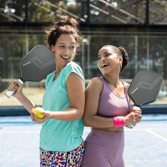 Pro Carbon Fiber Pickleball Paddle Honeycomb Core Racket For Adults Black