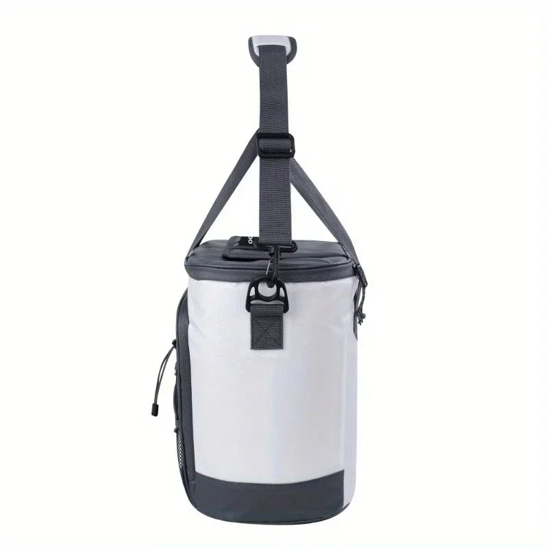 28 Can Capacity Cooler Marine Soft-Sided Tote, White and Gray