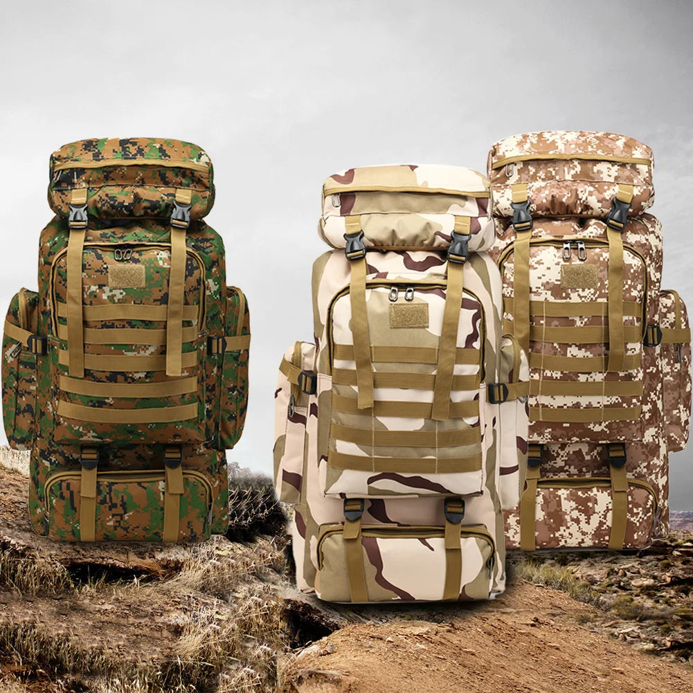 80L Tactical Backpack Outdoor Military Rucksacks Tactical Sports Camping Hiking Trekking Fishing Hunting Knapsack