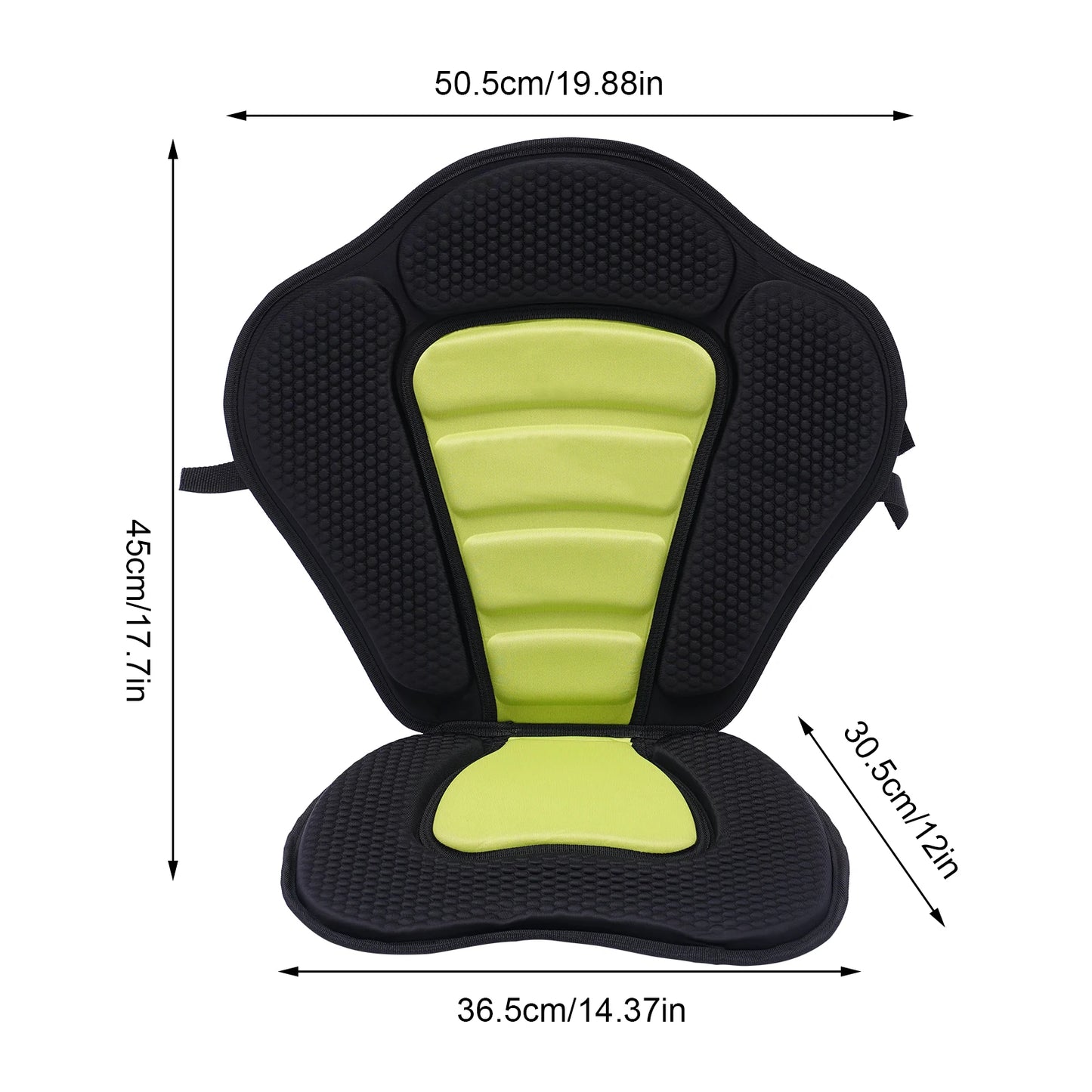 Padded Kayak Seat with Storage Bag Adjustable Seat Backrest with Hook Boat Cabin Seating for Inflatable Kayak