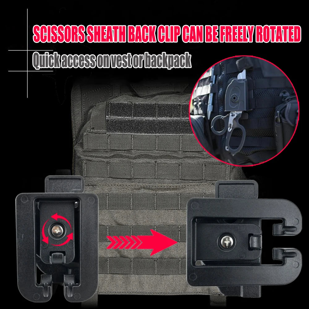 Raptor Emergency Response Shears Multifunctional Scissors with Strap Cutter and Glass Breaker with Compatible Holster