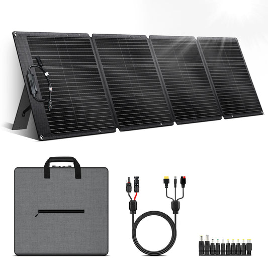 200W Flexible ETFE New Rigid Solar Panel Foldable 12V to 24V Monocrystalline For Camping IP68 Waterproof EU Warehouse Shipping
