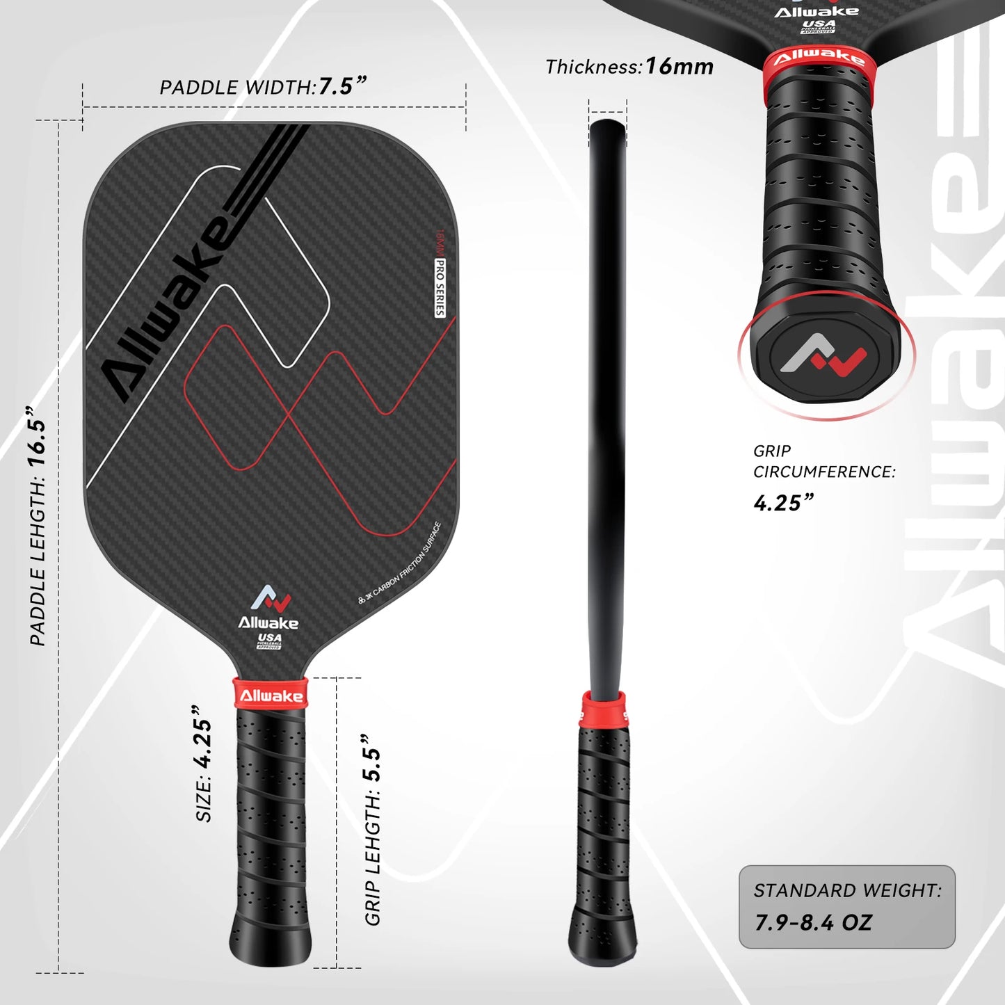 sport Pickleball Paddle Raquete 패들 Koolstofvezel Pickleball Raqueta