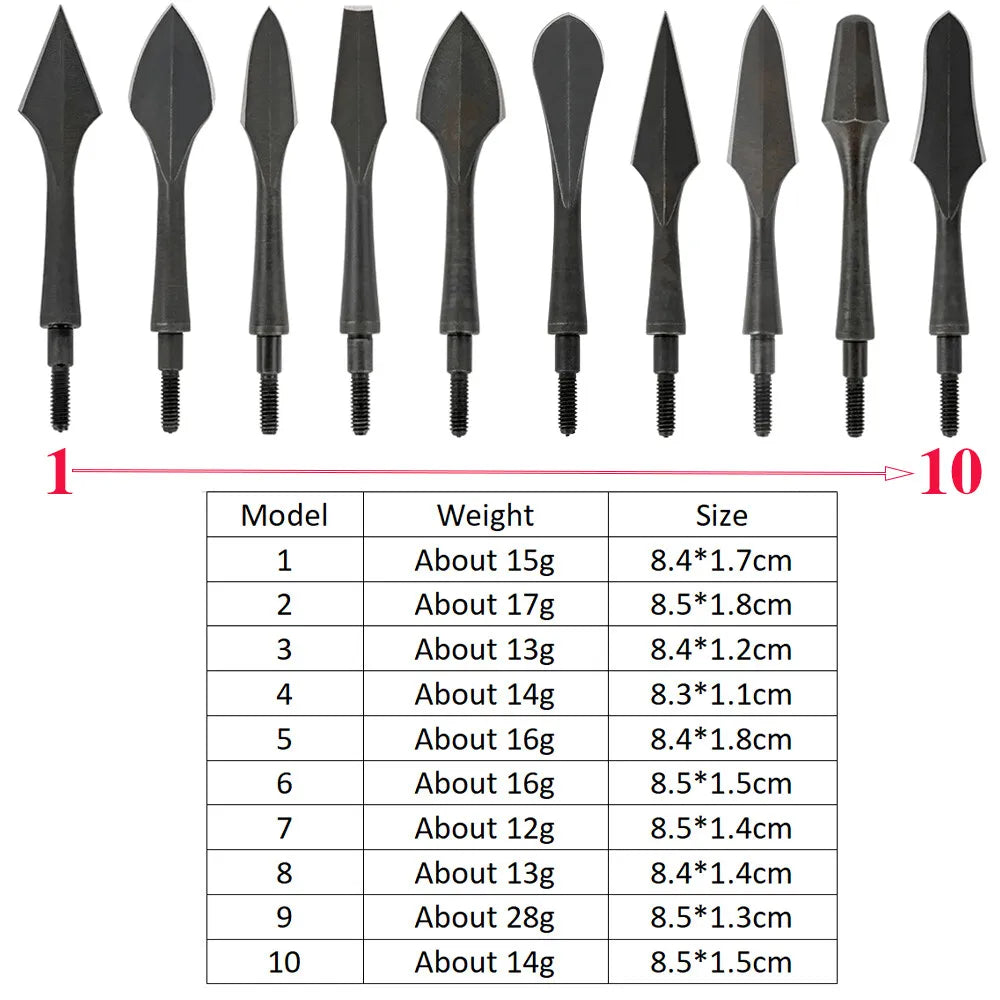 6pcs Archery Arrowsheads Traditional Broadhead Hight Carbon Steel Arrow Tips Recurve Compound Bow Shooting Hunting Accessories
