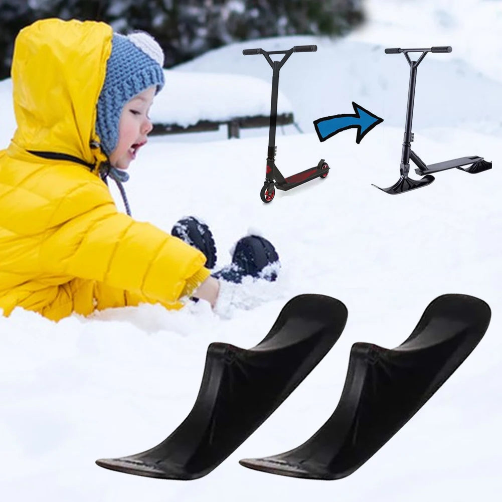1 Pair Scooter Sled Ski Sleigh Sled Ski Board Snow Ski Scooter Ski Scooter for Kids Outdoor Accessories