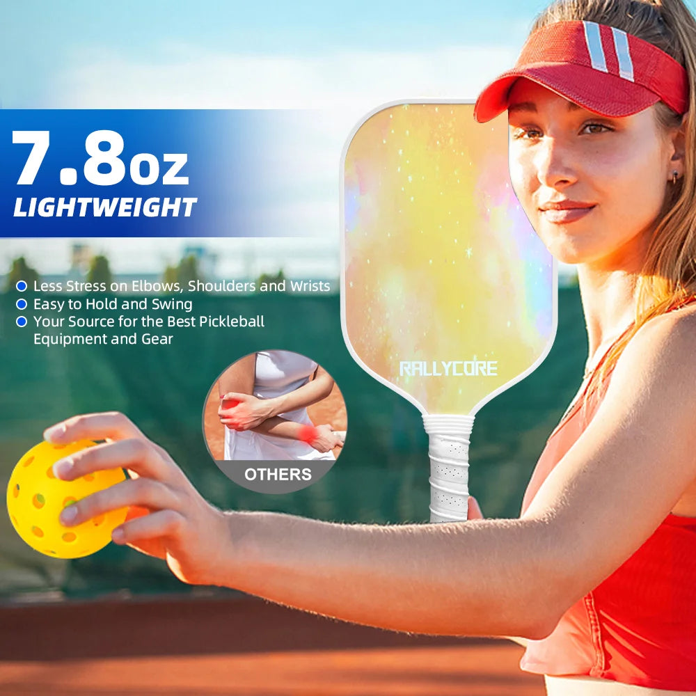 Pickleball Paddles Set of 2 with 4 Balls & Carry Bag Premium Honeycomb Core Paddles for Indoor Outdoor Play Complete Gift Kit